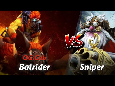 Ceb offlane Batrider vs Sniper/Ogre Magi | First 10 minutes