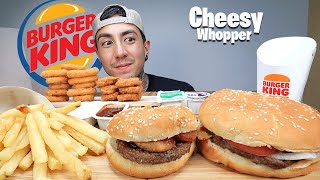 Download lagu MUKBANG EATING Cheesy Whopper, Rodeo Burger, Chicken Nuggets, Onion Rings From Burger King mp3