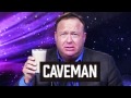 Alex Jones tries a glass of CAVEMAN