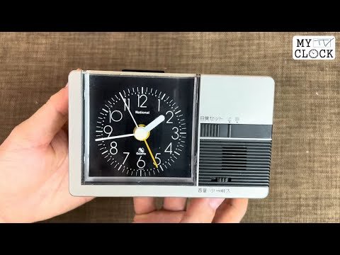 National TG32 vintage alarm table clock  置き時計 Đồng hồ cổ điển nội địa Nhật bản