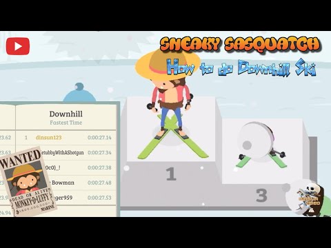 Sneaky Sasquatch Record - How to do Downhill Skiing [Apple Arcade]