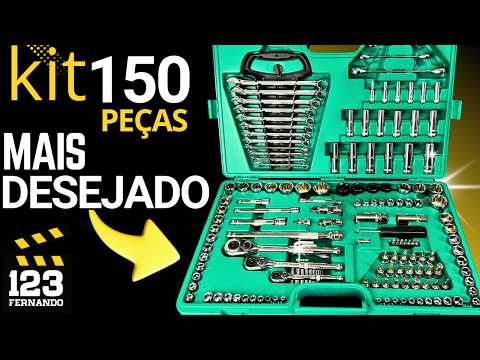 O KIT DE FERRAMENTAS MAIS PROCURADO POR MECÂNICOS 150 PEÇAS SATA COM CATRACAS 1/4'' + 3/8'' e 1/2''
