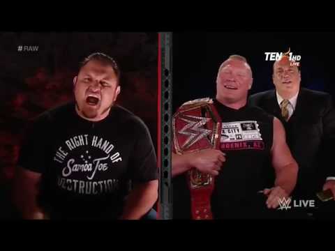 Brock Lesnar and Samoa Joe interview