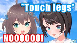 Matsuri Screams After Subaru Tries To Touch Her Legs【Hololive】