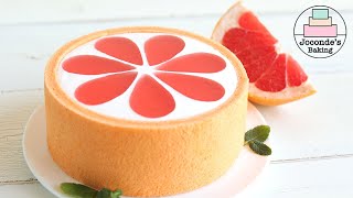 🍊자몽보다 맛있고 예쁜 자몽케이크 /A Grapefruit Cake. It is not eraser. 🤣