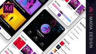 SNS 모바일 컨셉디자인[Adobe XD]