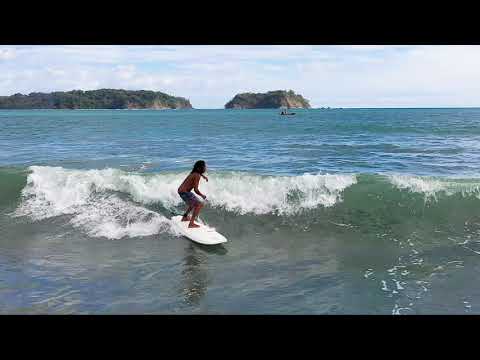 Drone footage of surfing at Samara 