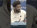 Joel Embiid says “I feel like we have a big chance to win at all” after big Game 3 win #shorts