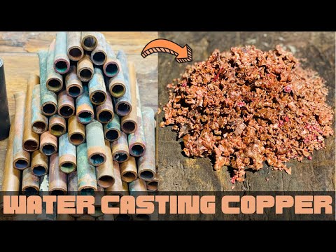 Water Copper Casting  -  Pouring Copper into Water - ASMR Metal Melting - BigStackD Batman Joker