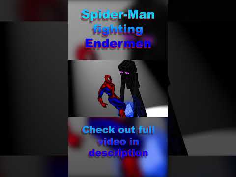 EPIC Spider Man Vs Endermen Showdown!! #shorts