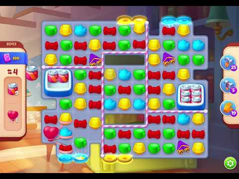 HomeScapes Level 8043 no boosters (18 moves)