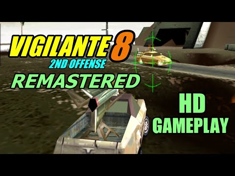 Vigilante 8 2nd offense PS1 HD Gameplay Remastered (Playstation Beetle HW)
