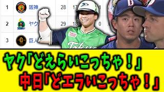 【5月1日】ヤク｢どえらいこっちゃ！｣中日｢どエラいこっちゃ！｣【セリーグ順位表】
