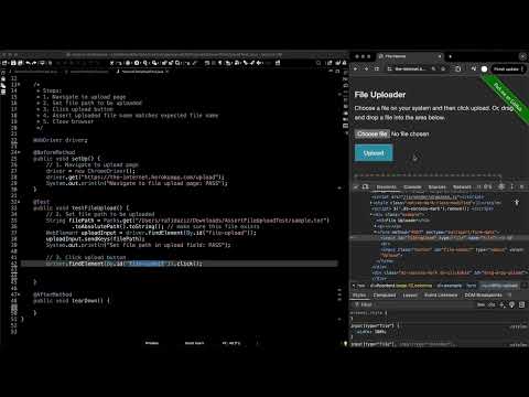 How To Assert File Upload Tutorial Selenium Testng Java