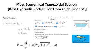 Most Economical Trapezoidal channel | Most Efficient Open Channel Section |Best Hydraulic Section
