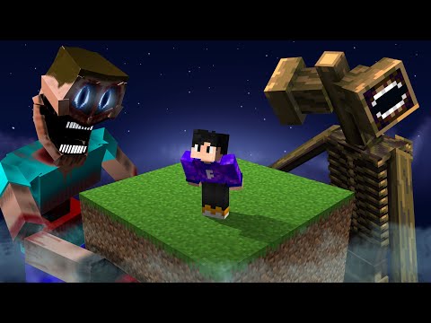 MINECRAFT BUT I CAN'T GET OUT OF THIS SQUARE but the WORLD IS FULL OF HORROR MODS!