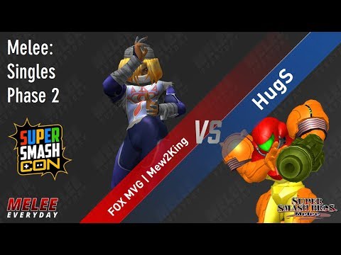Super Smash Con 2017 - FOX MVG | Mew2King (Sheik) vs. HugS (Samus) - SSBM - Top 24 Winners Qualifier