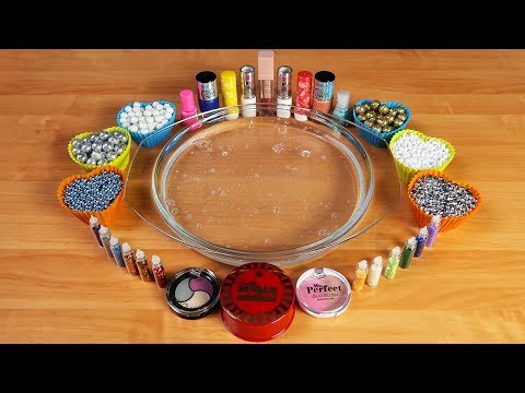 Mixing Makeup, Mini Glitter and Beads Into Clear Slime ! MOST SATISFYING SLIME VIDEO | Tanya St Video