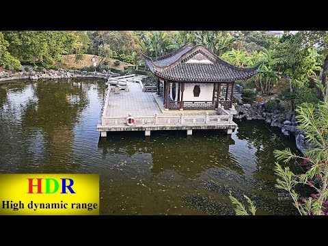 4K HDR  香港風情之九龍城。界限街》聯合道》九龍寨城公園。