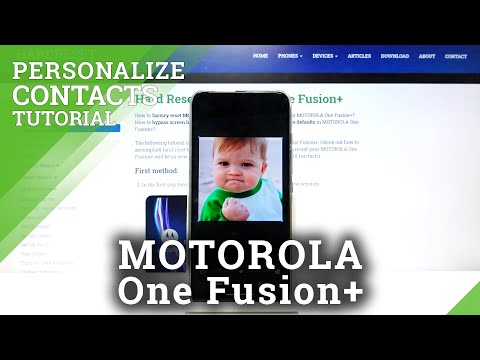 How to Add Photo to Contact in MOTOROLA One Fusion+ - Contact List Customization