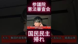 参議院憲法審査会。国民民主帰れ  #根本りょうすけ #れいわ新選組 #憲法審査会 #国民民主党