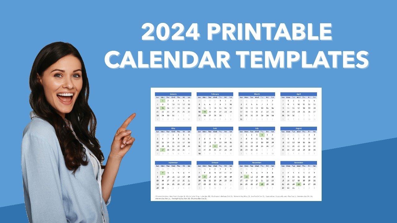 2024 Printable Landscape Calendar Templates