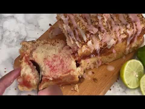 Strawberry Lemon Strusel Loaf Cake