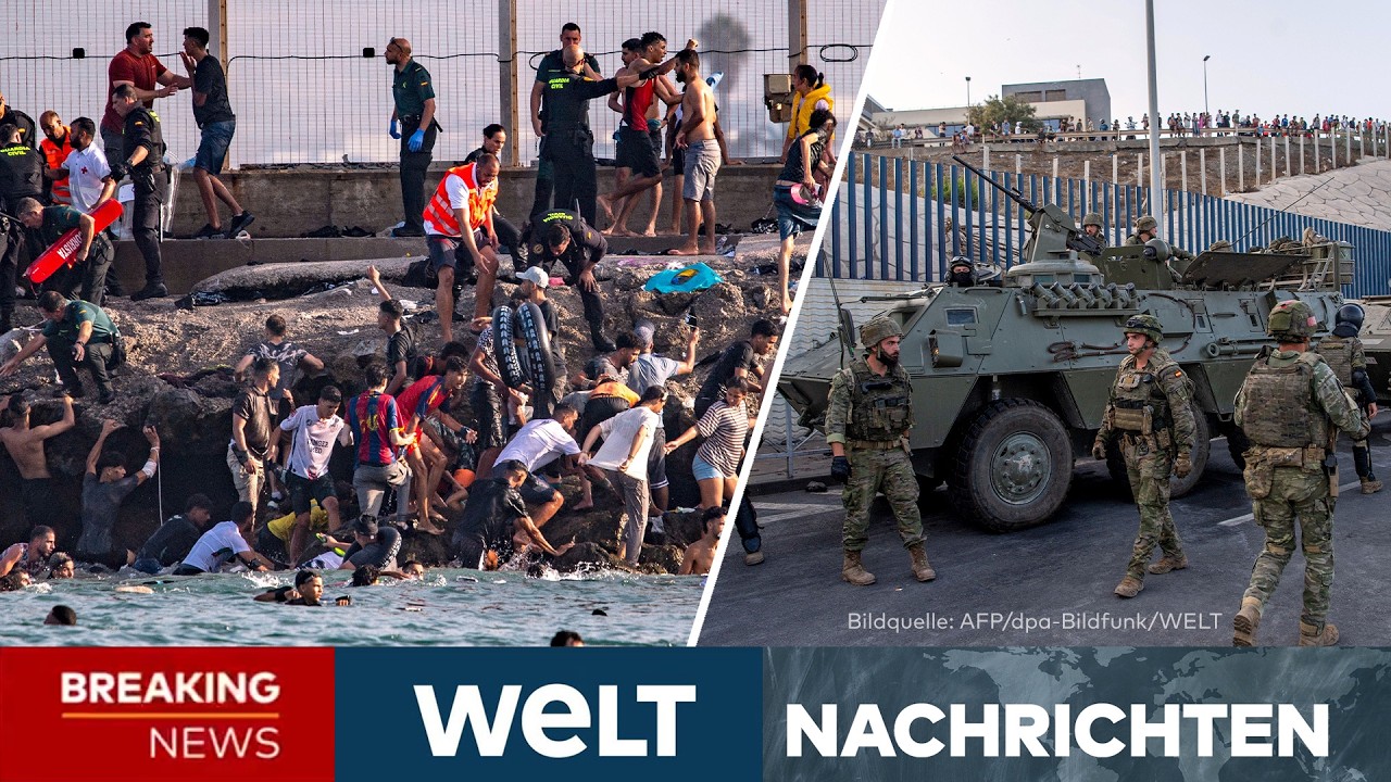 SPANIEN: Migranten-Massenansturm! Apokalyptische Szenen! Exklave Ceuta ruft nach Militäreinsatz LIVE