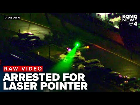 RAW VIDEO: Auburn man arrested for pointing laser at King County Sheriff's helicopter