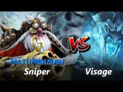 MATUMBAMAN safelane Sniper vs Visage/Riki | First 10 minutes