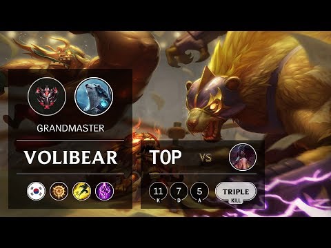 Volibear Top vs Akali - KR Grandmaster Patch 9.8