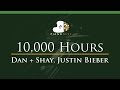 Dan + Shay, Justin Bieber - 10,000 Hours - LOWER Key (Piano Karaoke Instrumental)