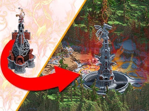 Minecraft - EPIC Fire Dragon Tower Transformation!