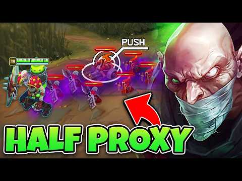 The "Half Proxy" strategy on Singed is EXTREMELY useful... here's how to do it