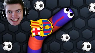 Slither.io - SUPER SKIN do BARCELONA! (FUTEBOL)