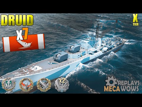 Druid 7 Kills & 192k Damage | World of Warships Gameplay 4k