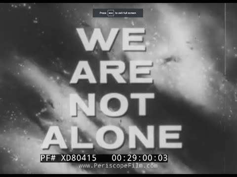 " WE ARE NOT ALONE "  1966 SEARCH FOR EXTRATERRESTRIAL LIFE DOCUMENTARY  WALTER SULLIVAN XD80415