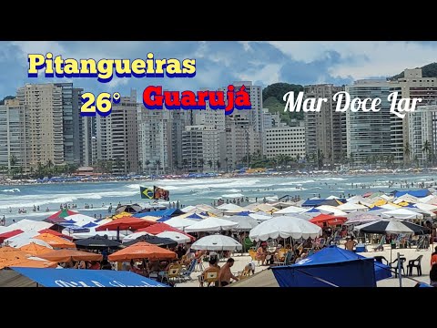 Praia da Pitangueiras lotada nesse domingão