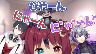 ロアちゃん家の犬(ネコ)(ホスト)(悪魔)(袖)【夢月ロア/でびでび･でびる/夢追翔/不破 湊】