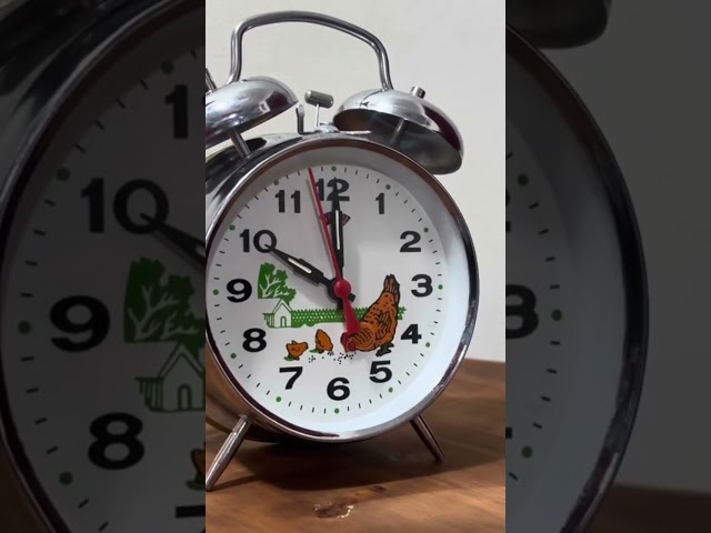 Vídeo relacionado con Zonopy Reloj despertador para niños, silencioso, sin tictac, reloj de aprendizaje analógico para principiantes escolares, elegante reloj redondo de metal, funciona con pilas, timbre fuerte