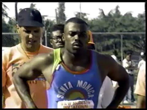 Andre  Cason  9.88w  vs  Leroy  Burrell  9.96w  100m  Race ( Modesto California 1992 )