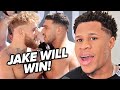 DEVIN HANEY REACTS TO TOMMY FURY PUSHING JAKE PAUL AT WEIGH IN - BREAKS FIGHT DOWN