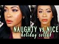 GRWM Holiday Makeup Tutorial Naughty Vs Nice Collab FashionablyFayy