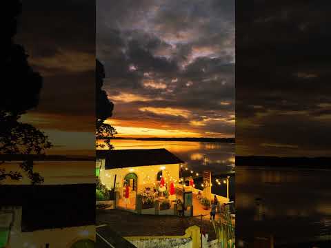 Um belo pôr do sol em Jaguaripe a primeira vila da Bahia
