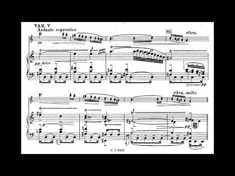 Karol Szymanowski - Three Caprices of Paganini for Violin and Piano, Op. 40 (1918) [Score-Video]