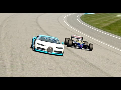 Bugatti Chiron vs Williams F1 1987 - OVAL TRACK