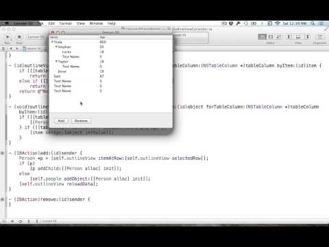 Cocoa Programming L50 - NSOutlineView editing