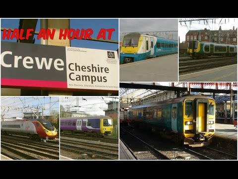 Half an Hour at (224) - Crewe Station 6.4.2017 Class 57 153 175 221 323 350 390