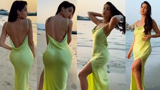 Nora Fatehi Enjoying and Photoshoot in the Beach D