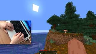 How I beat Minecraft on a trackpad